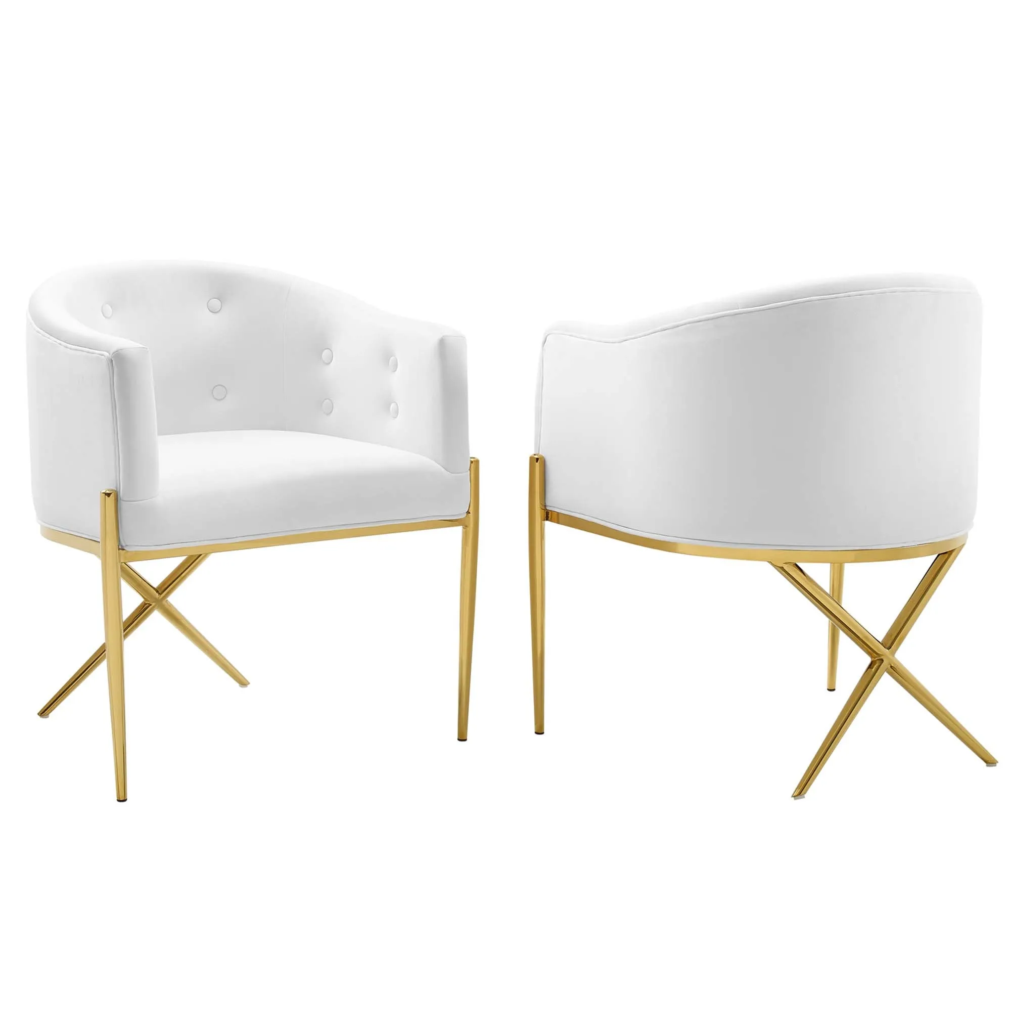 Savour Accent Dining Armchair Performance Velvet Set of 2 by Modway