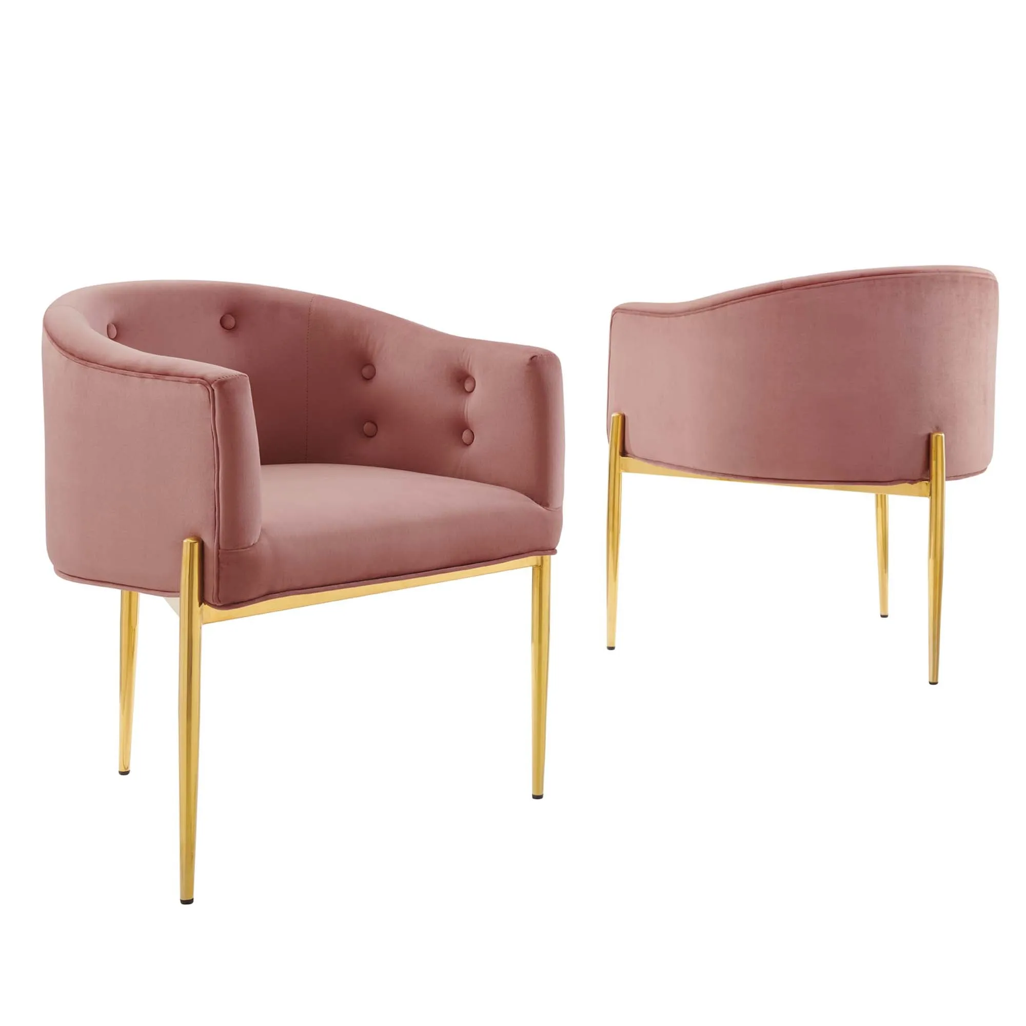 Savour Tufted Performance Velvet Accent Chairs - Set of 2 by Modway