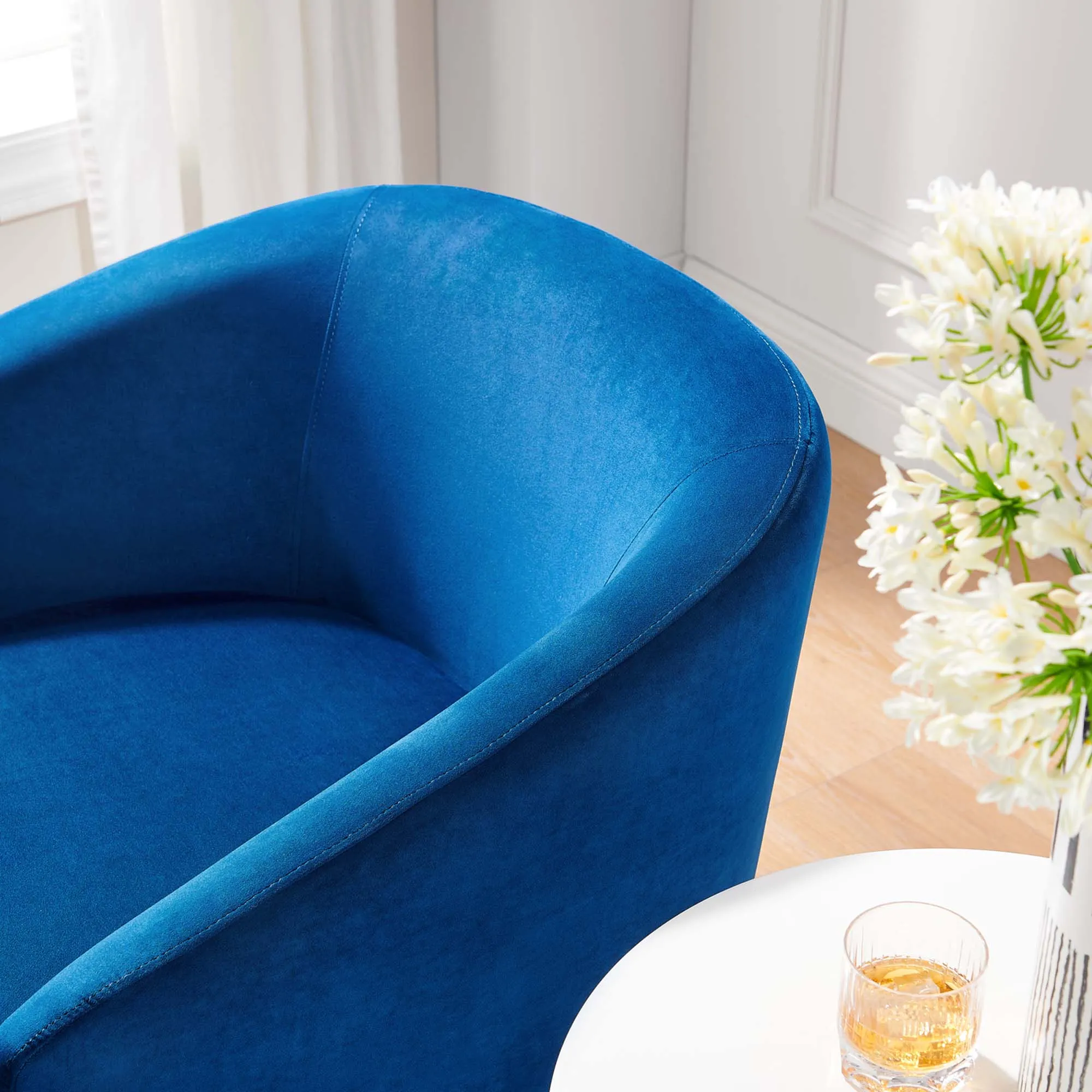 Series Performance Velvet Fabric Swivel Chair by Modway
