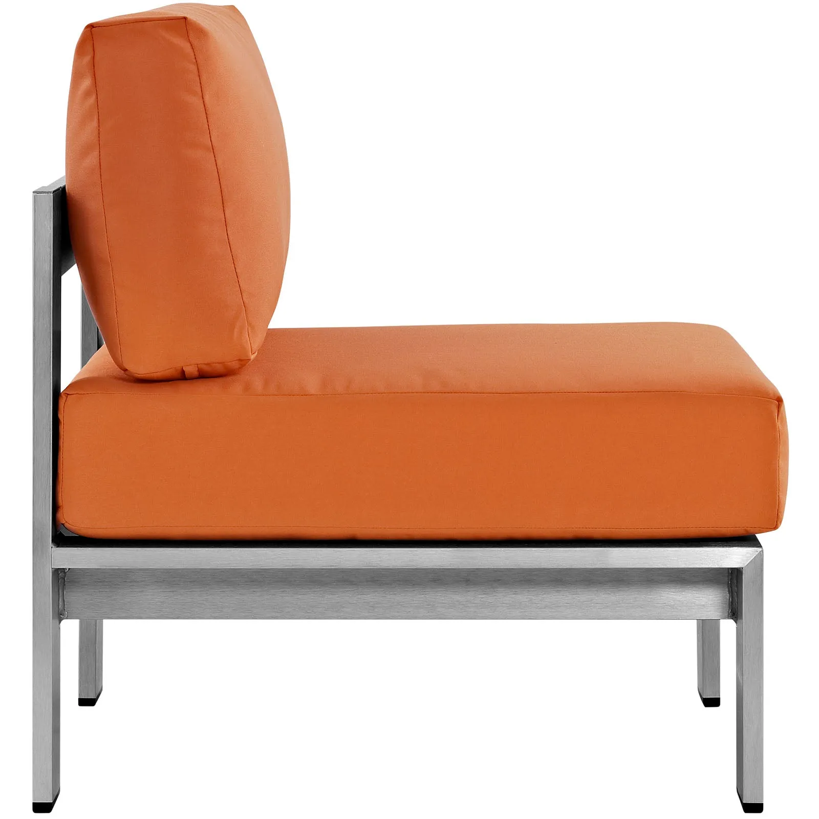 Shore Armless Outdoor Patio Aluminum Chair by Modway