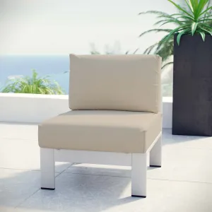 Shore Armless Outdoor Patio Aluminum Chair by Modway
