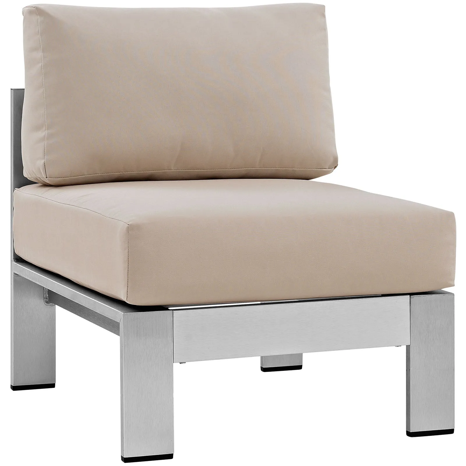 Shore Armless Outdoor Patio Aluminum Chair by Modway