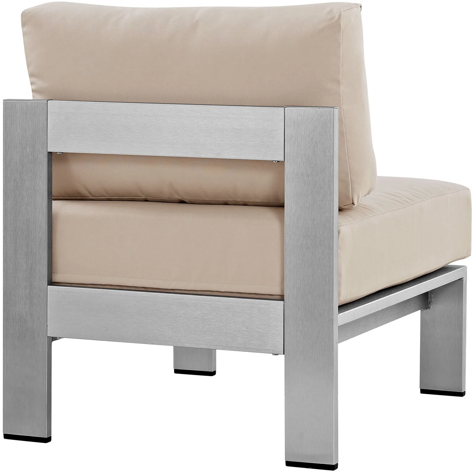 Shore Armless Outdoor Patio Aluminum Chair by Modway