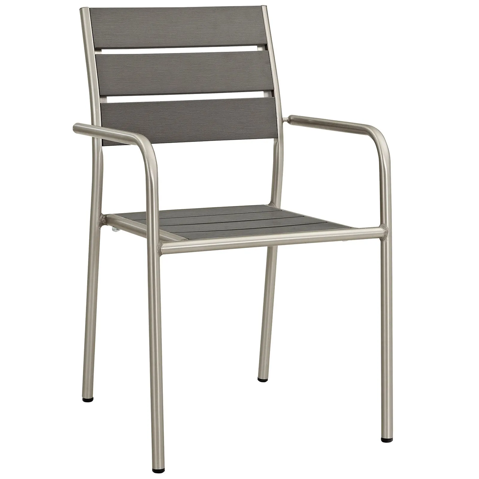 Shore Outdoor Patio Aluminum Dining Rounded Armchair by Modway