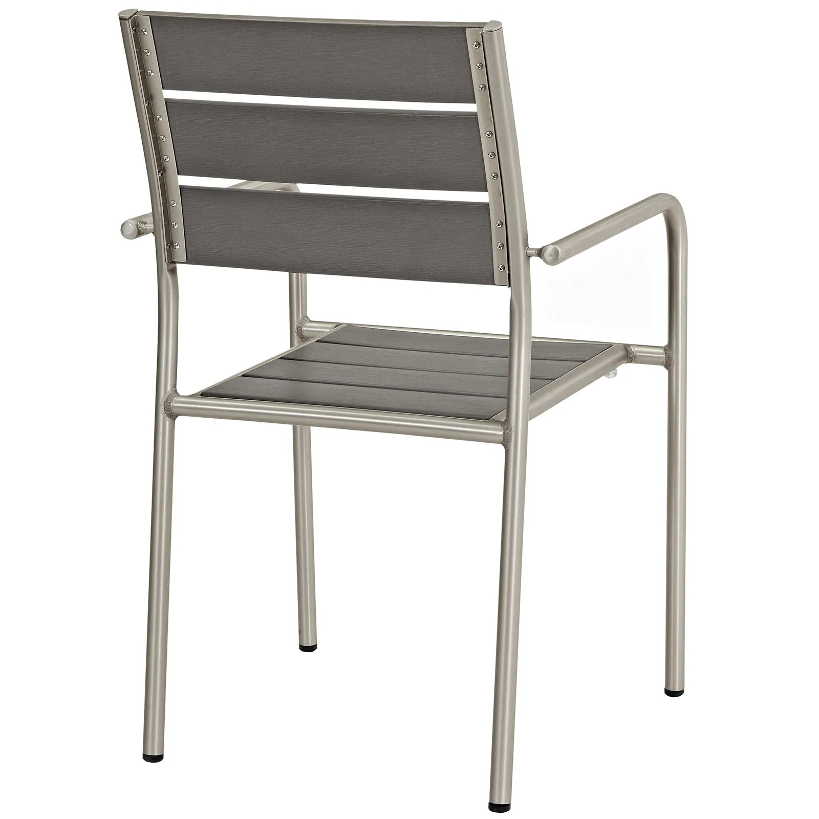 Shore Outdoor Patio Aluminum Dining Rounded Armchair by Modway