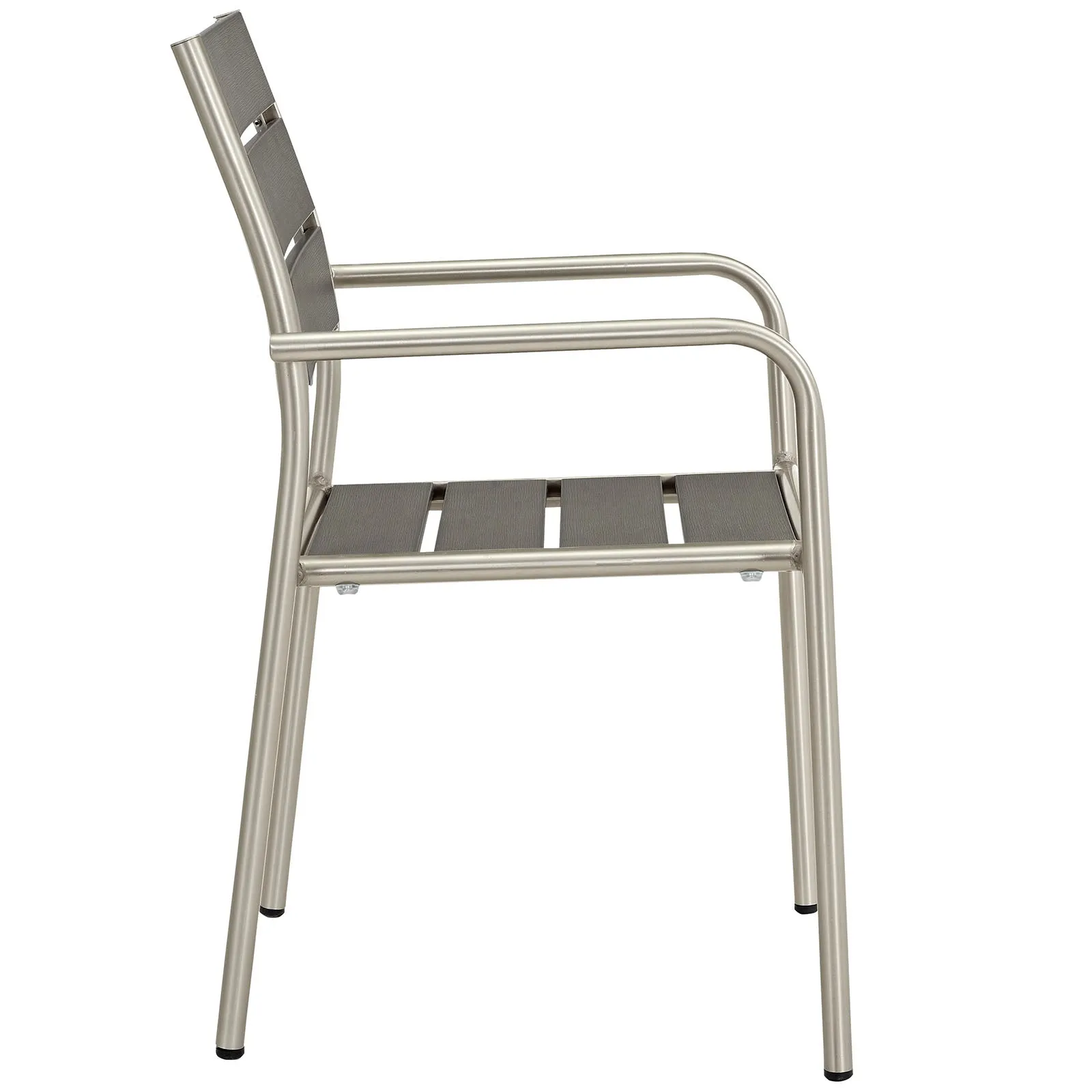 Shore Outdoor Patio Aluminum Dining Rounded Armchair by Modway