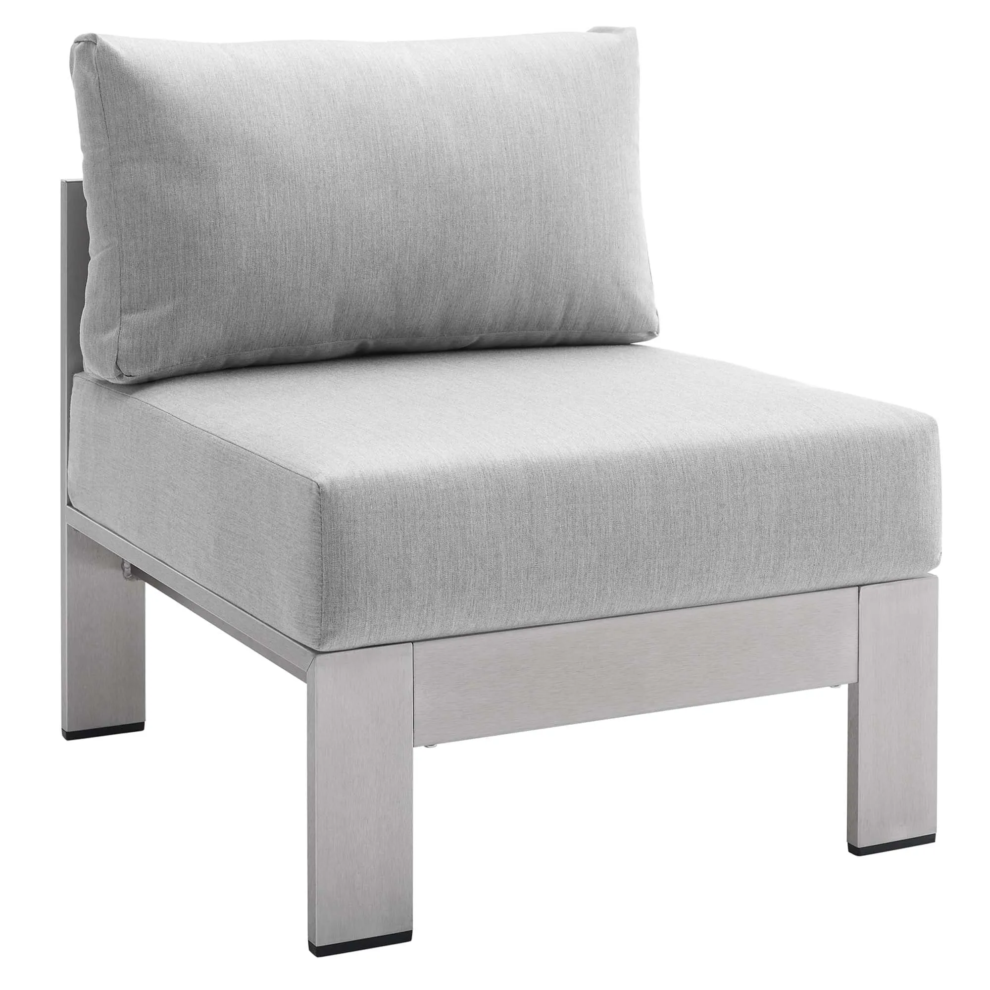 Shore Sunbrella® Fabric Aluminum Outdoor Patio Armless Chair by Modway