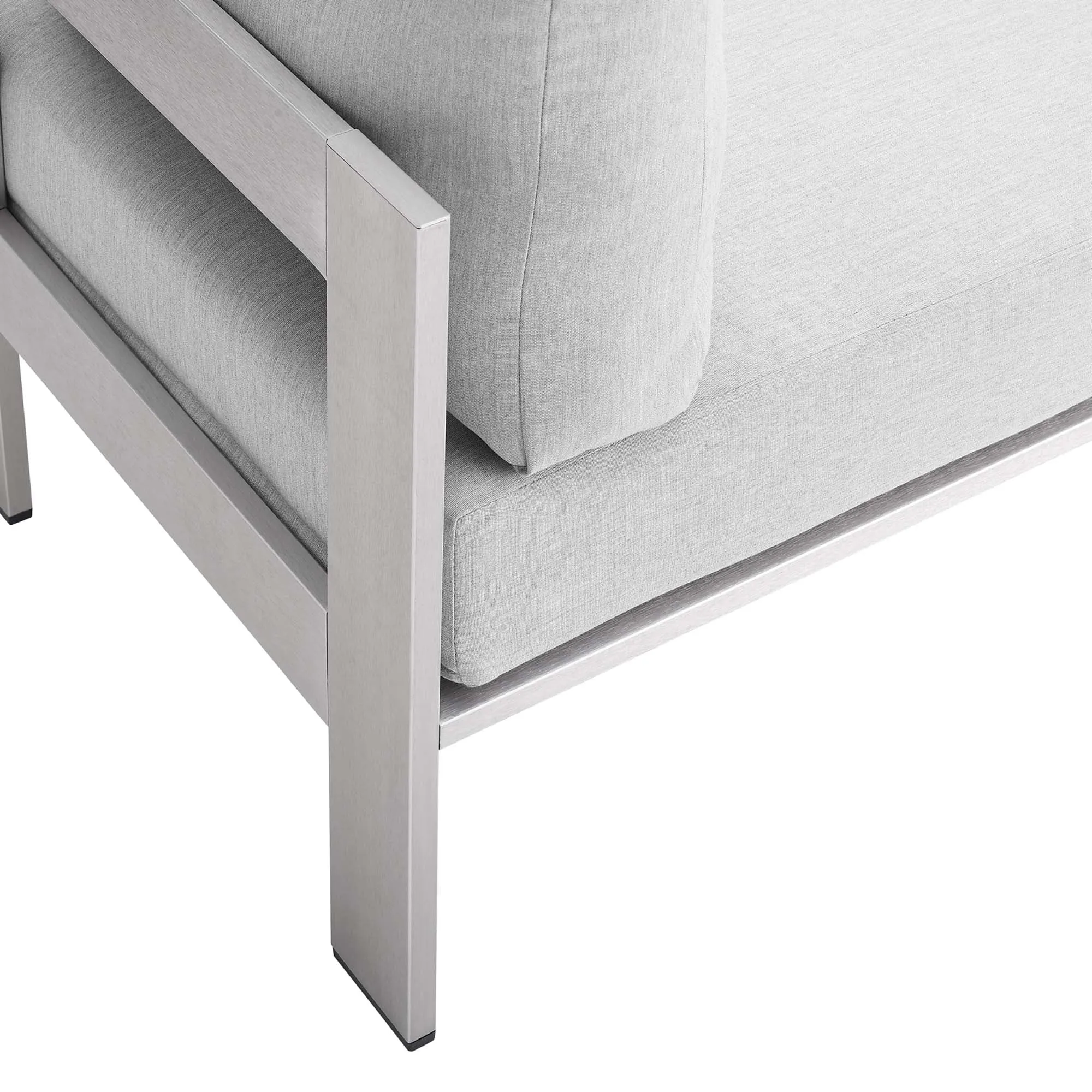 Shore Sunbrella® Fabric Aluminum Outdoor Patio Armless Chair by Modway
