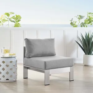 Shore Sunbrella® Fabric Aluminum Outdoor Patio Armless Chair by Modway