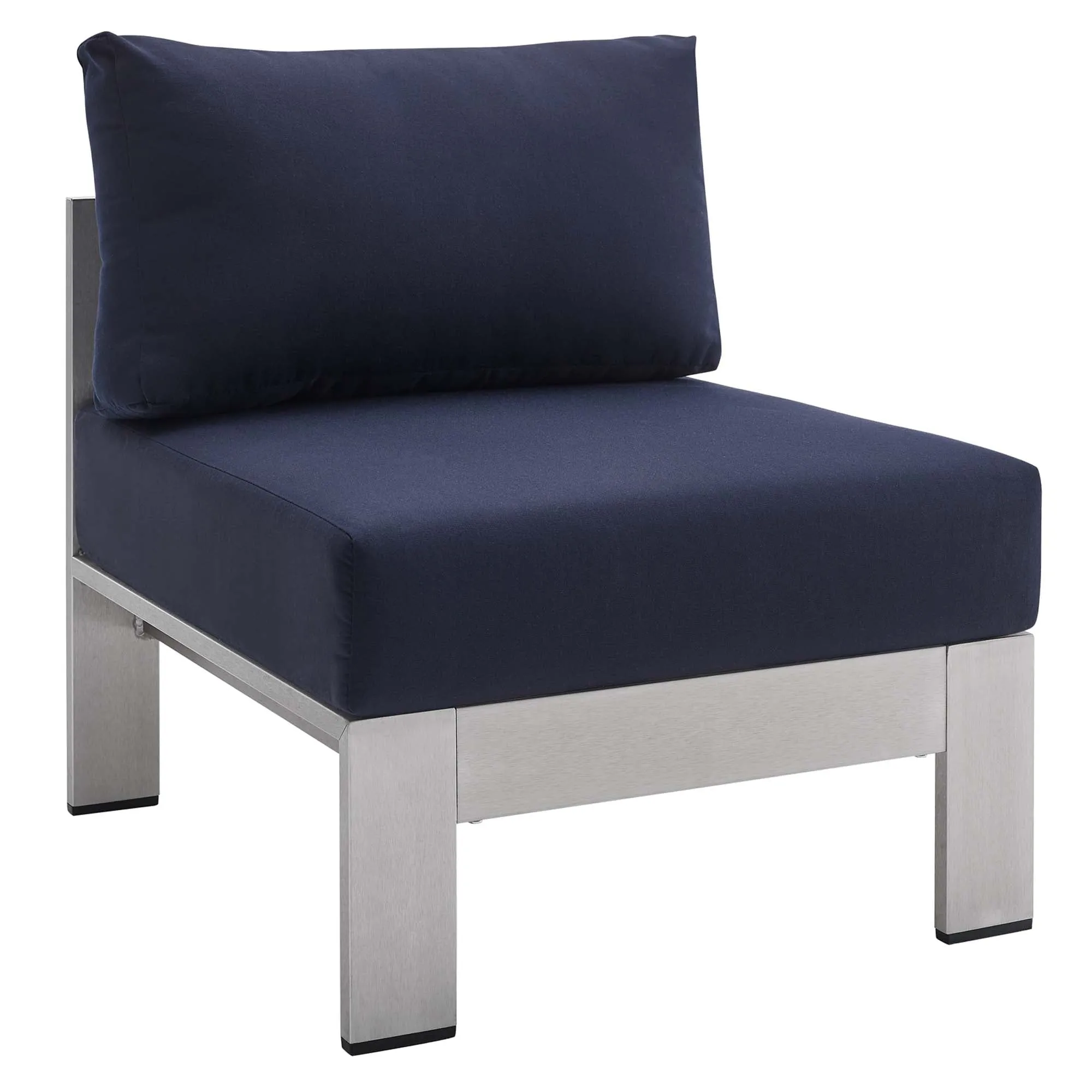 Shore Sunbrella® Fabric Aluminum Outdoor Patio Armless Chair by Modway