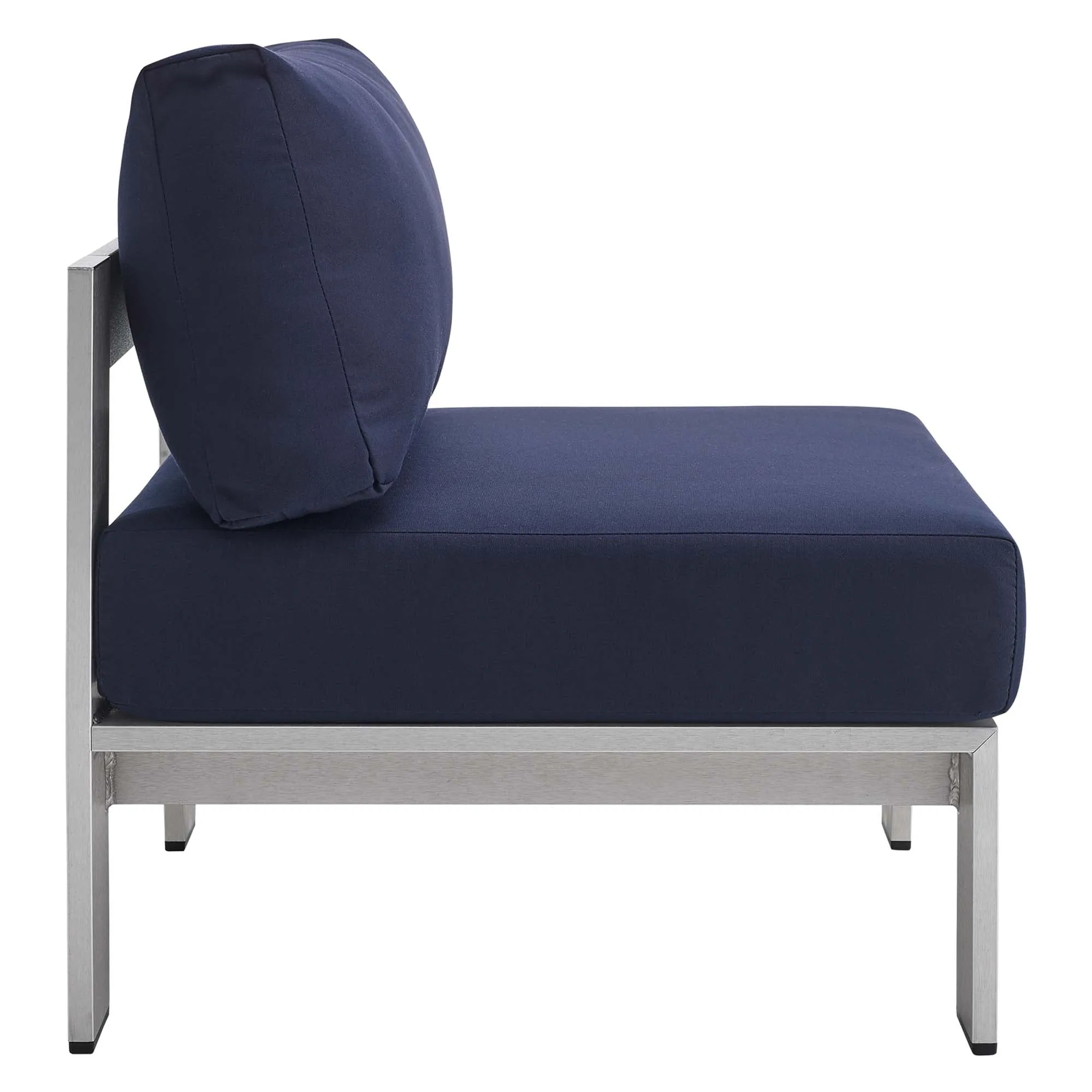 Shore Sunbrella® Fabric Aluminum Outdoor Patio Armless Chair by Modway