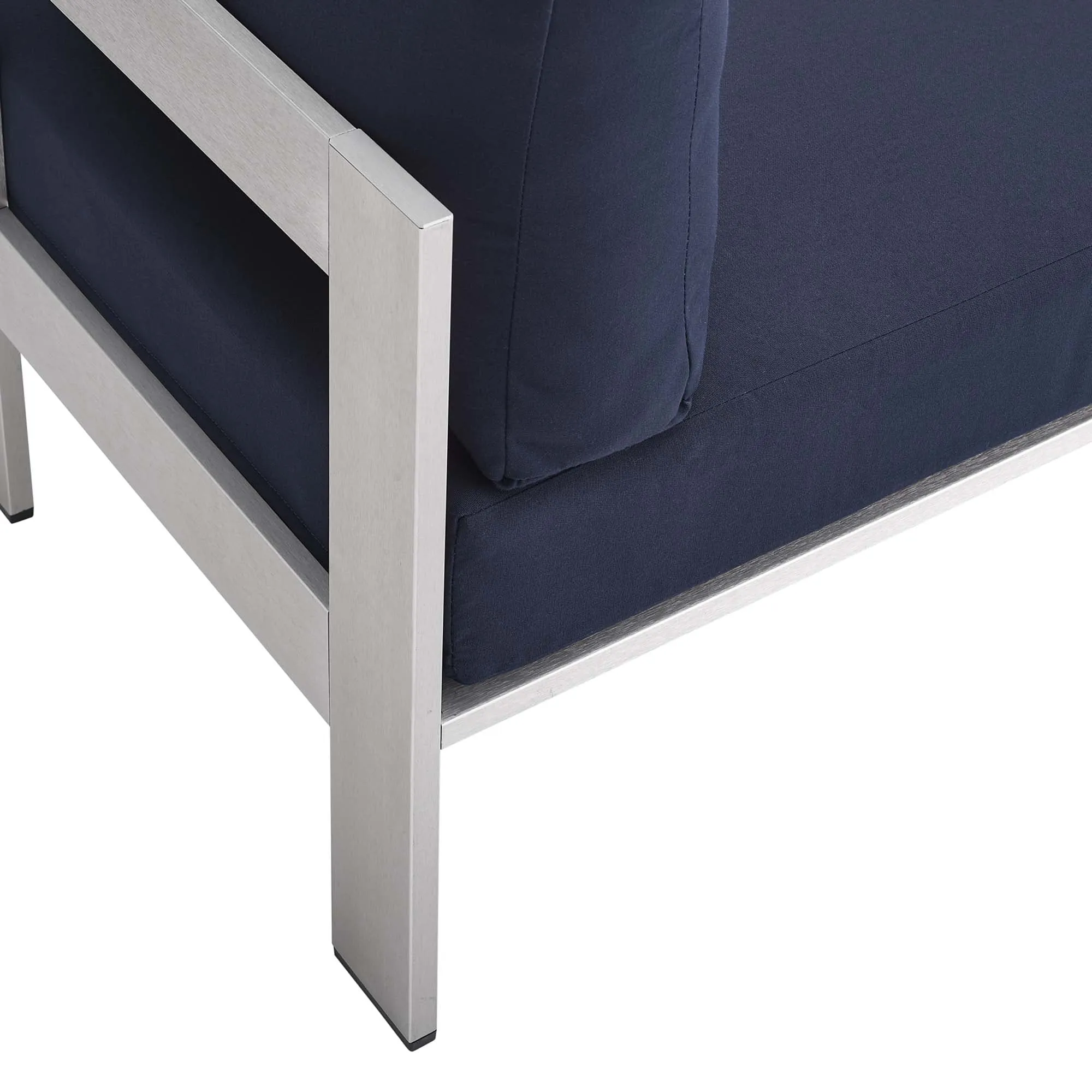 Shore Sunbrella® Fabric Aluminum Outdoor Patio Armless Chair by Modway