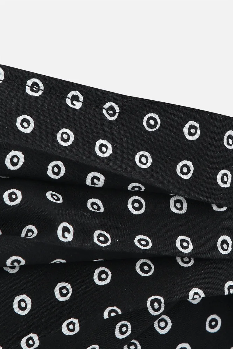 signature circles print fabric face mask
