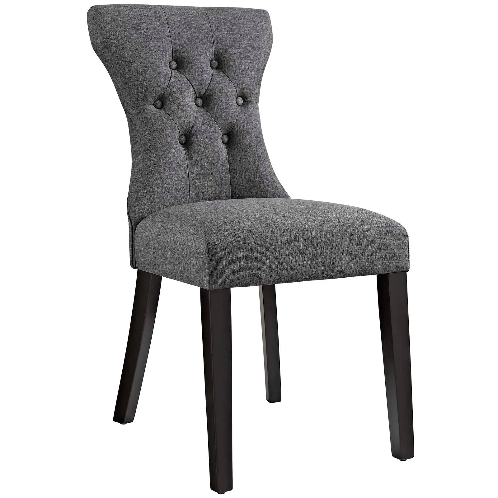 Silhouette Dining Side Chairs Upholstered Fabric Set of 2 by Modway