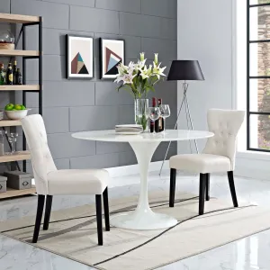 Silhouette Dining Side Chairs Upholstered Fabric Set of 2 by Modway