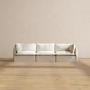 Slipcover Only - Modular Performance 3-Seater | Plush Weave in Eggshell