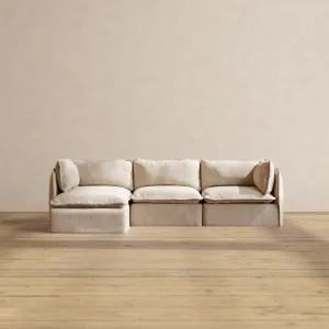 Slipcover Only - Modular Performance 3-Seater Sectional | Blended Weave in Oat