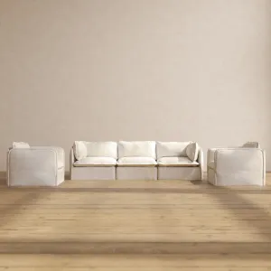 Slipcover Only - Modular Performance 3-Seater Sofa   Armchair Set | Knit Boucle in Mousse