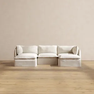 Slipcover Only - Modular Performance 3-Seater U-Sectional | Blended Weave in Flour