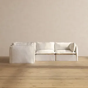 Slipcover Only - Modular Performance 4-Seater Corner Sectional | Knit Boucle in Mousse