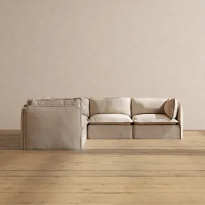 Slipcover Only - Modular Performance 5-Seater Corner Sectional | Blended Weave in Oat