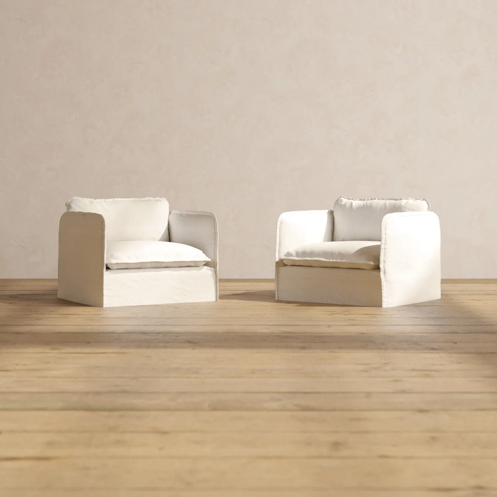 Slipcover Only - Modular Performance Armchair Set | Knit Boucle in Mousse