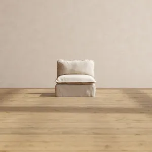 Slipcover Only - Modular Performance Armless Chair | Blended Weave in Oat