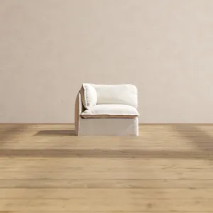 Slipcover Only - Modular Performance Corner Chair | Blended Weave in Flour