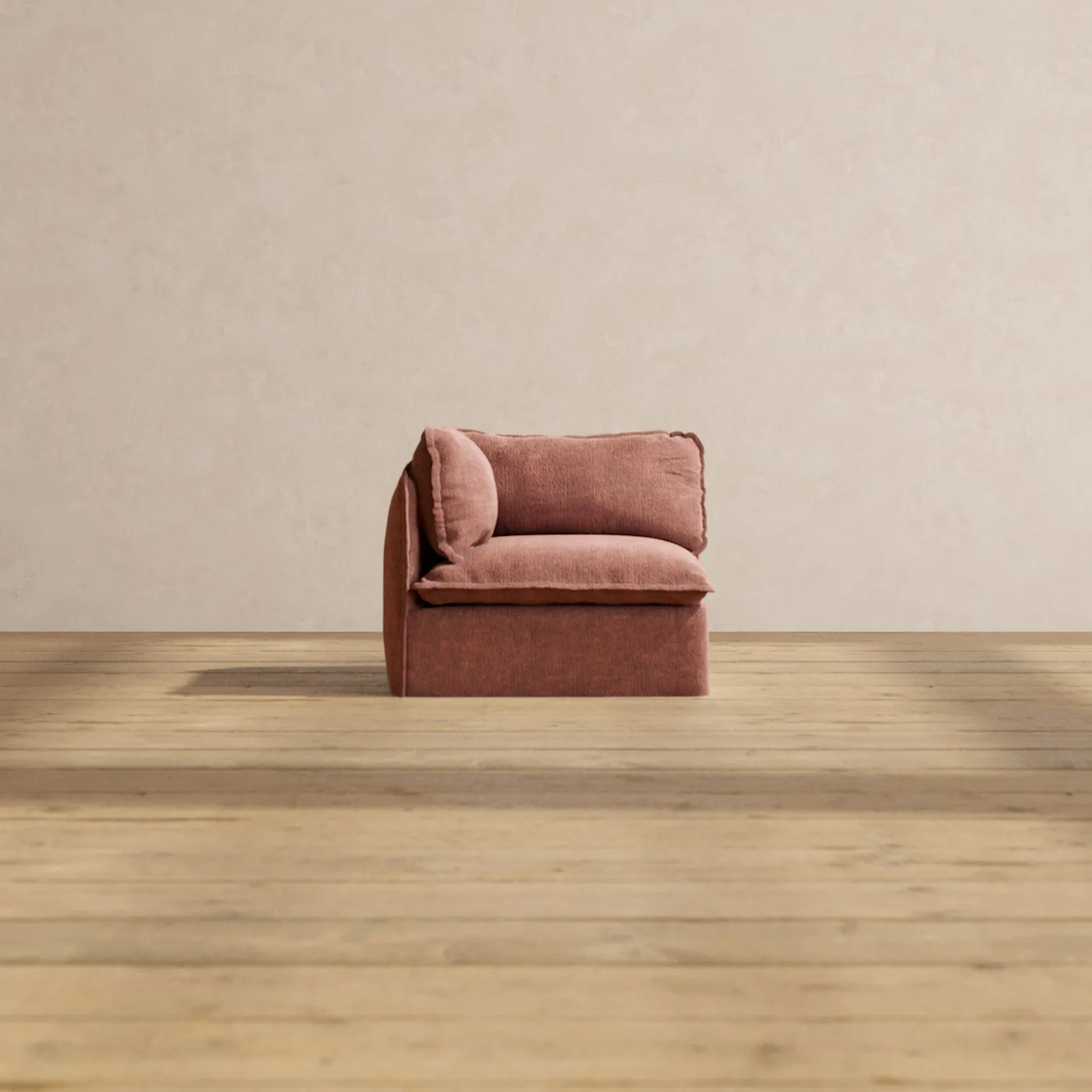 Slipcover Only - Modular Performance End Chair | Heirloom Velvet in Chestnut