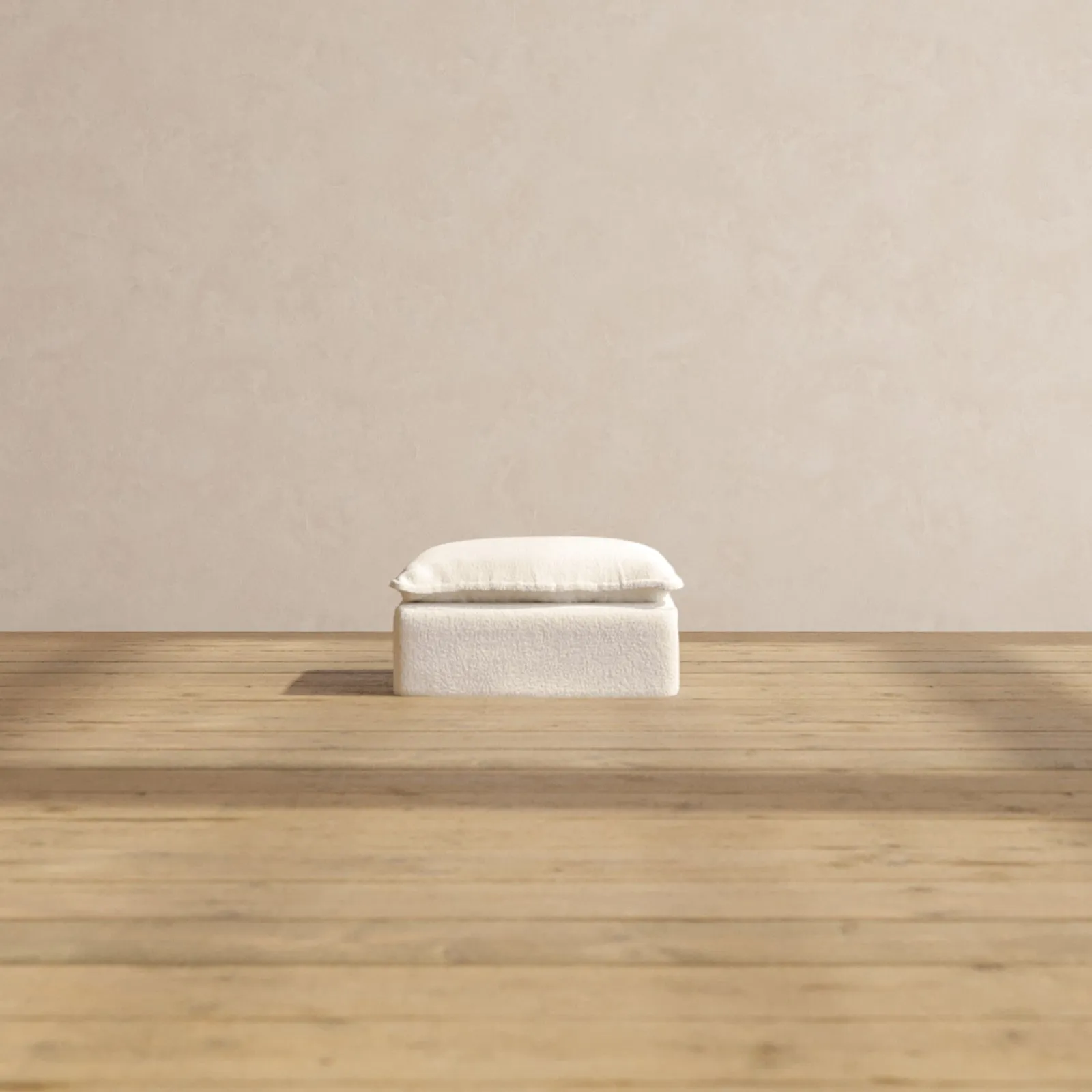 Slipcover Only - Modular Performance Ottoman | Knit Boucle in Mousse