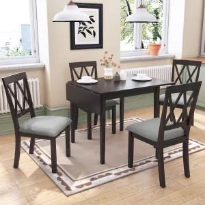 Streamdale Foldable Extendable Dining Set, 5 Piece