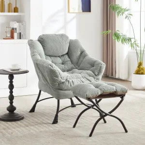 Streamdale Lazy Lounge Chair with Ottoman - Light Green