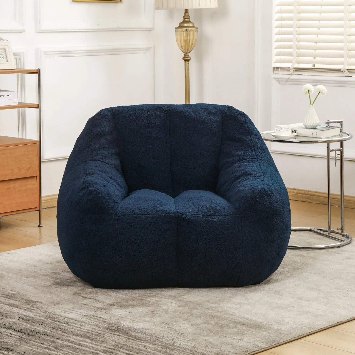Streamdale Tufted Bean Bag Chair with Memory Foam Filling