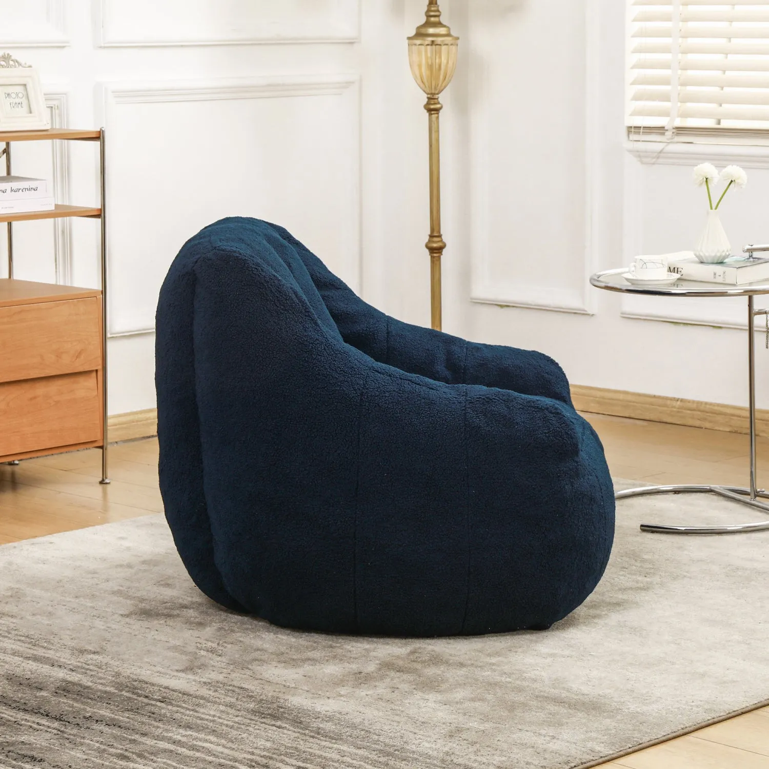 Streamdale Tufted Bean Bag Chair with Memory Foam Filling