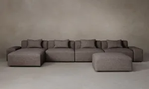 The Breuer Modular Sectional - Heritage Belgian Linen Carob