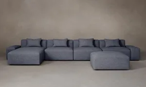 The Breuer Modular Sectional - Heritage Belgian Linen Lake