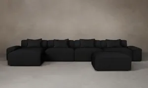 The Breuer Modular Sectional - Pebbled Leather Ink