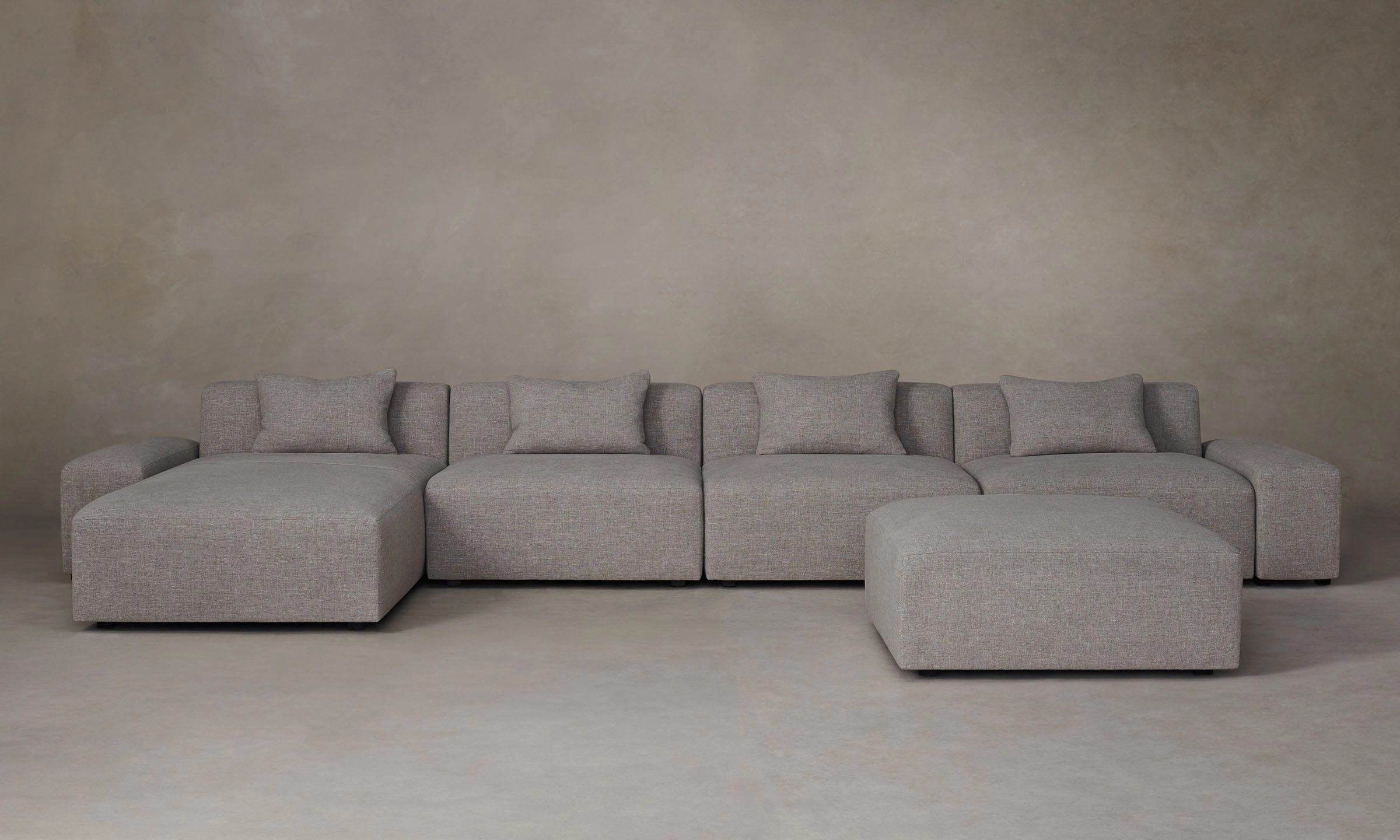 The Breuer Modular Sectional - Heritage Belgian Linen Agate