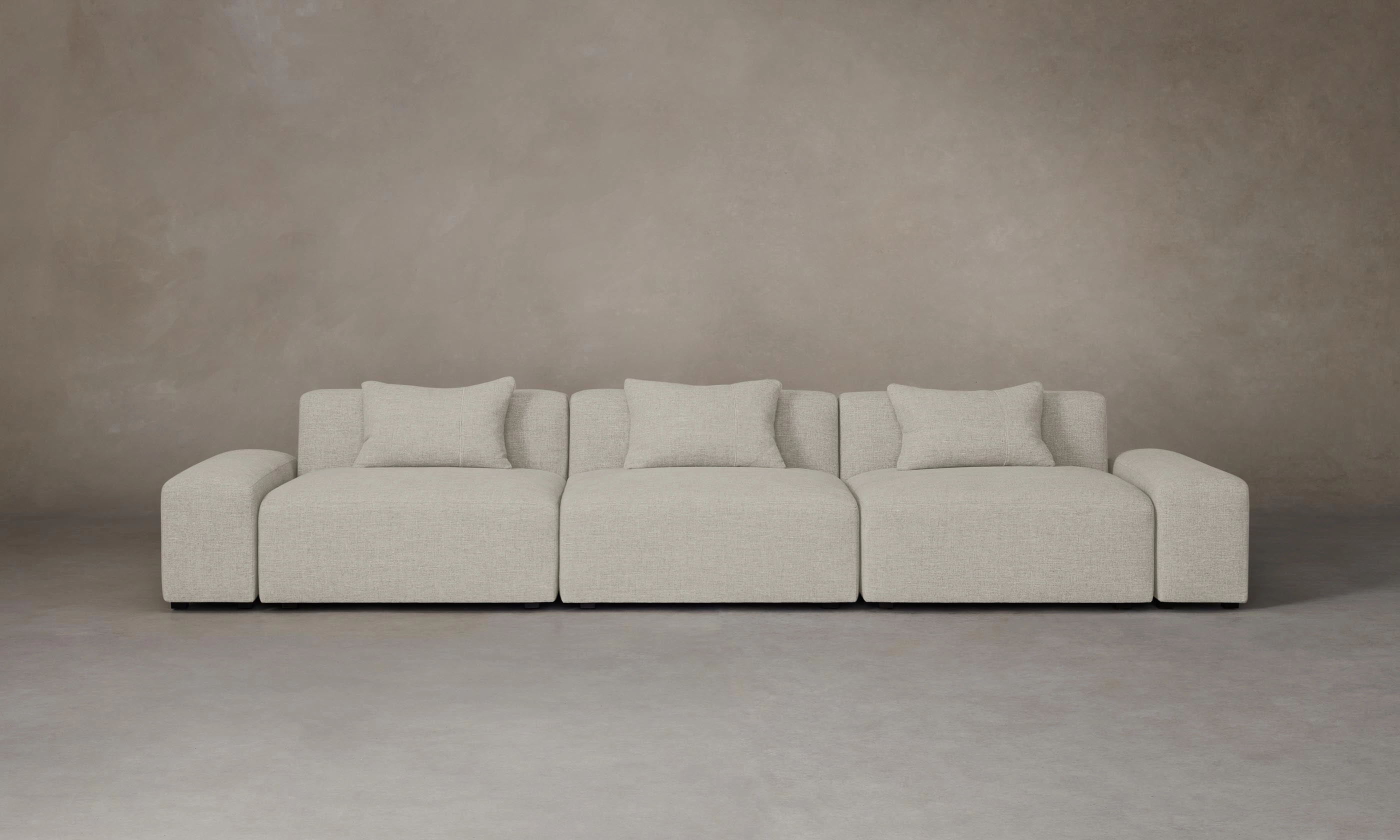 The Breuer Modular Sectional - Heritage Belgian Linen Alder