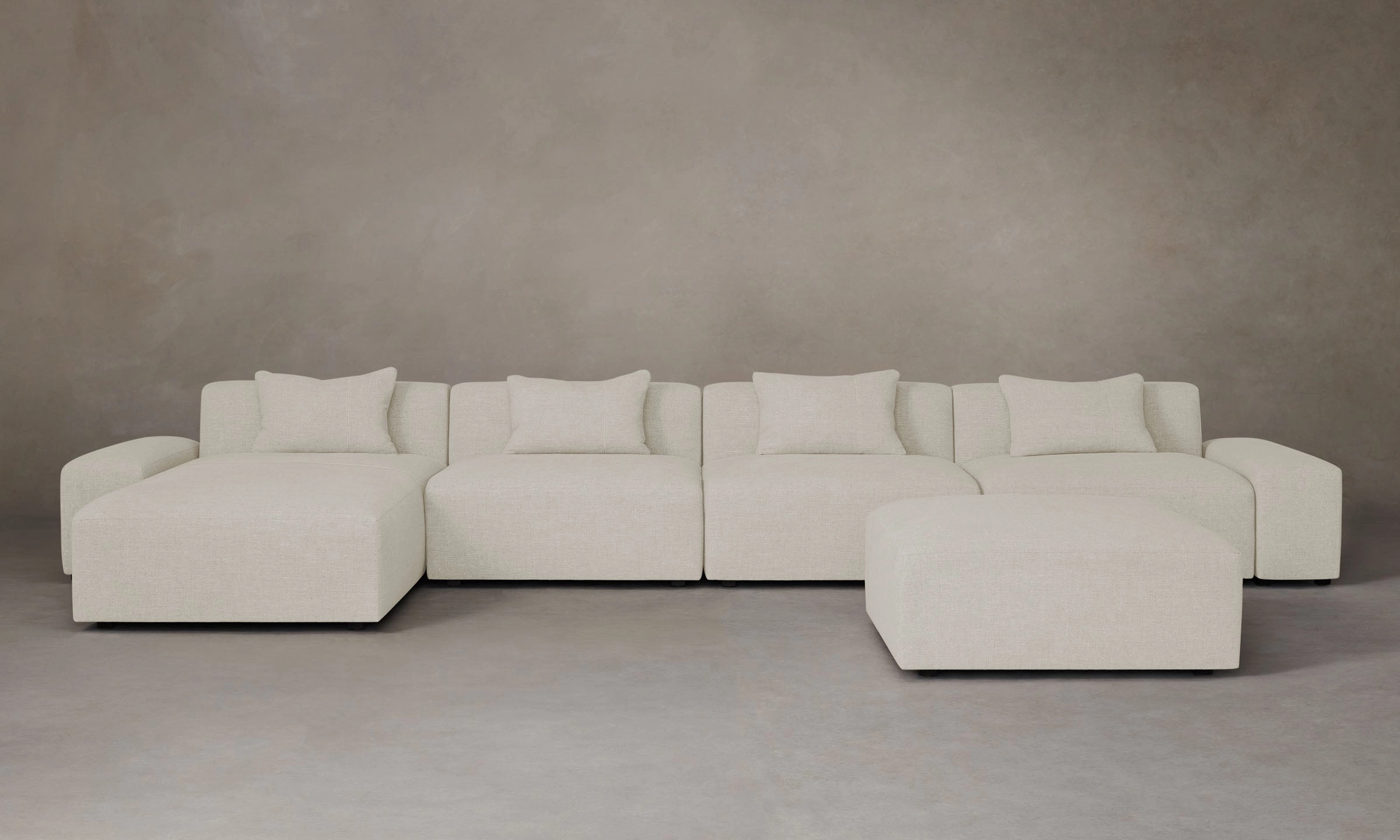 The Breuer Modular Sectional - Heritage Belgian Linen Alder