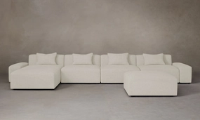 The Breuer Modular Sectional - Heritage Belgian Linen Alder